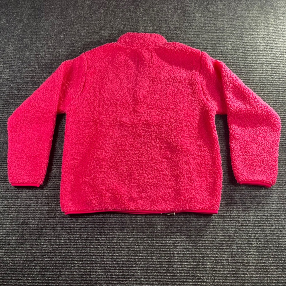Cuddly Sherpa Pullover Girls Youth Button Up Fleece Pink Top Size 14/16 - Picture 6 of 6